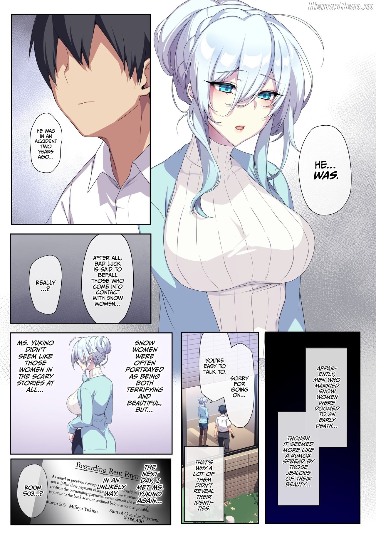 ぷぅのぷぅぷぅぷぅ] 人付き合いが苦手な未亡人の雪女さんと呪いの指輪 1 （無修正）English Chapter 1 - page 5