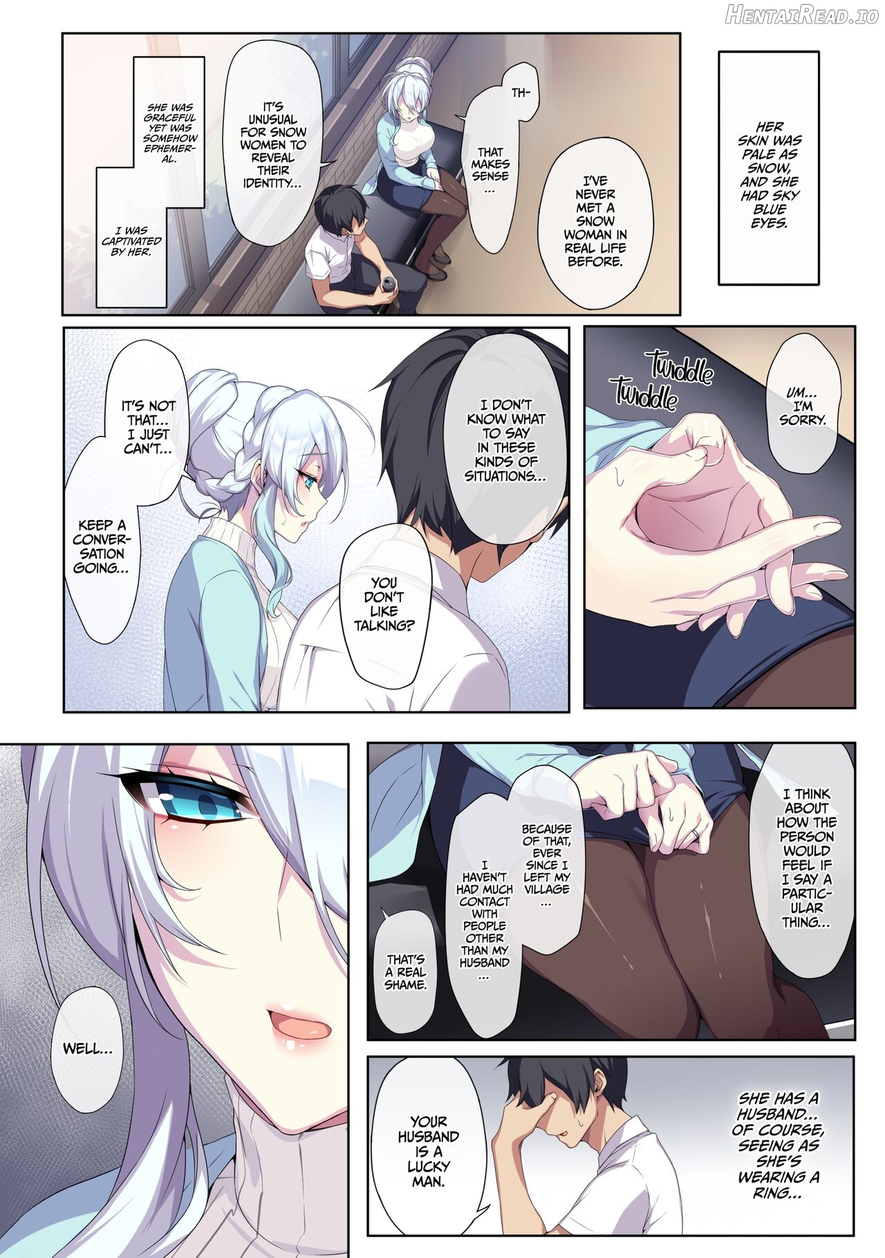 ぷぅのぷぅぷぅぷぅ] 人付き合いが苦手な未亡人の雪女さんと呪いの指輪 1 （無修正）English Chapter 1 - page 7