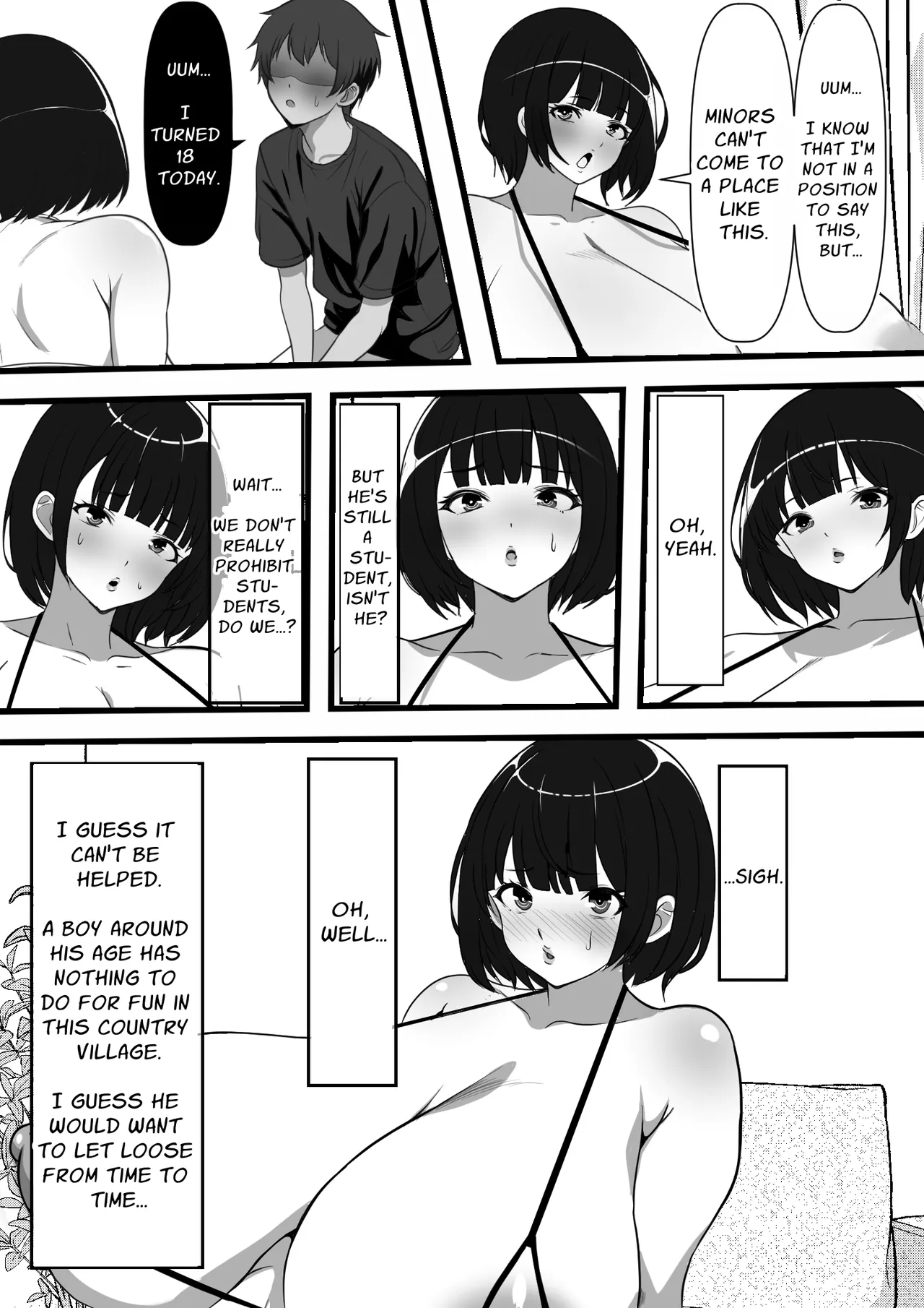 Mura ni Ikken-dake no Fuuzokuden ni Ittara Osananajimi no Hahaoyashika Inakatta no Daga Chapter 1 - page 14