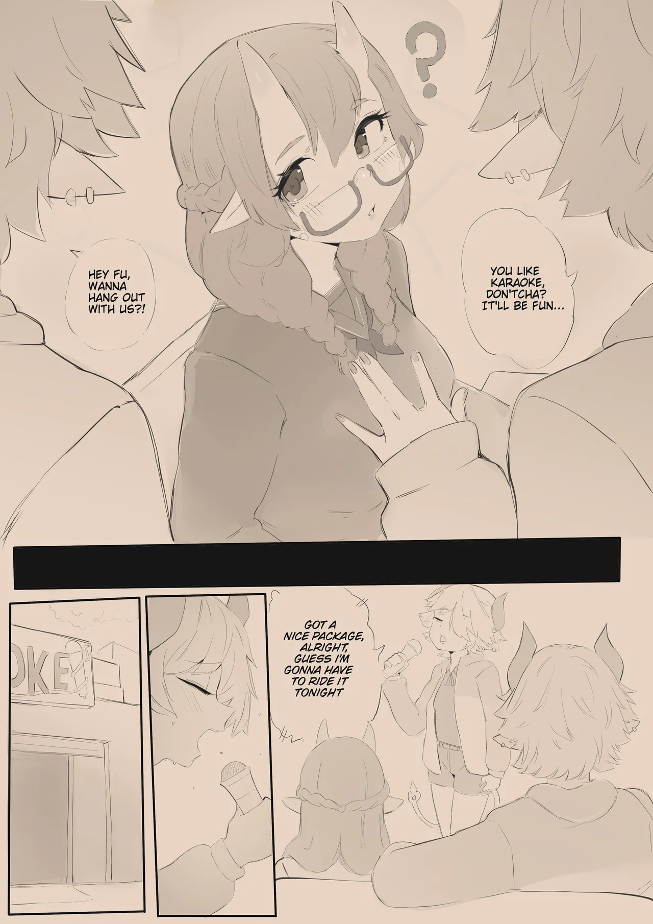 Perverted futanari secretly pushed her virgin girlfriend into 'compensated dating' and got her addicted to it! Chapter 1 - page 2